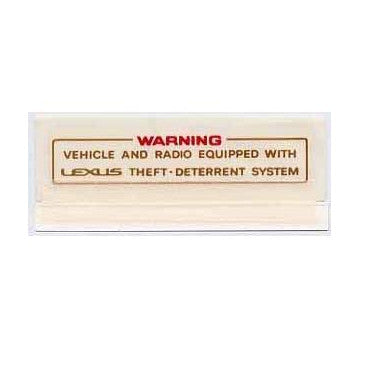 レクサス THEFT WARNING ラベル LEXUS タイプ1 2個セット