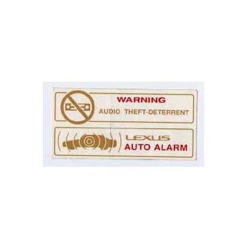 レクサス THEFT WARNING ラベル LEXUS タイプ6 2個セット