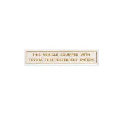 トヨタ THEFT WARNING ラベル タイプB 2個セット