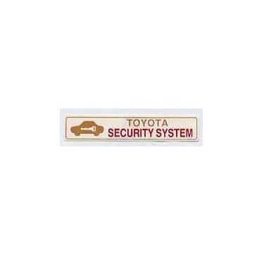 トヨタ THEFT WARNING ラベル タイプF 2個セット