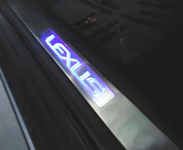 ハリアーハイブリッドMHU38 LEXUS RX400h 青LEDスカッフプレート